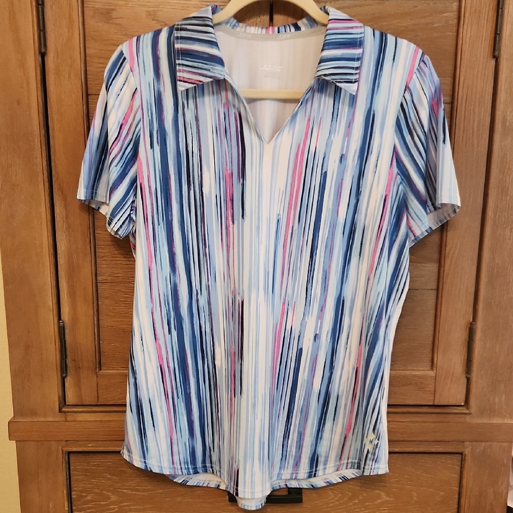 Jofit Polo Style Pullover Top